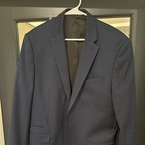Stretch Navy Blue Suit - Express